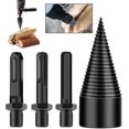 thumbnail image 1 of Broca divisora ​​de troncos de leña de 4 piezas, conos extraíbles, brocas para dividir troncos de madera, taladro eléctrico doméstico-42mm, 1 of 5