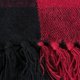thumbnail image 2 of Manta rústica con borlas, 50 x 60 Pulgadas, Color Rojo Tango/Negro, 2 of 7