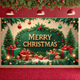 thumbnail image 5 of Festive Decoration Merry Christmas Holly Design Gift Prints Seasonal Banner for Holiday Decoration Family Celebration Winter Party, 5 of 9