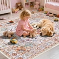 thumbnail image 3 of ARJINCUTE Non Slips Boho Area Rugs 5' x 8', Vintage Floor Carpet, Machine Washable, Foldable, No Shedding, 3 of 7