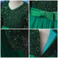 thumbnail image 7 of IBTOM CASTLE Kids Girls Long Sleeve Royal Palace Lace Dance Princess Gothic Victorian Gowns Fancy Masquerade Dress for Wedding Pageant Party 6-7 Years Green, 7 of 7