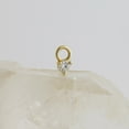 thumbnail image 2 of Anygolds 14K real solid Gold Diamond Trinity Lotus Hoop Earring Bracelet Charm, 2 of 6