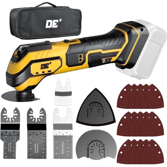 20V Brushless Oscillating Multi Tool Kit, 21000 Opm 6 Speeds with 23Pcs Accessories, for Dewalt 20V Max Battery (Bare Tool)