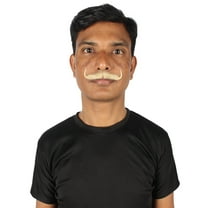HPO Adult Men's Classic Holiday Doc Mustache | Multiple Colors | Novelty False Facial Hair | Costume Accessory
