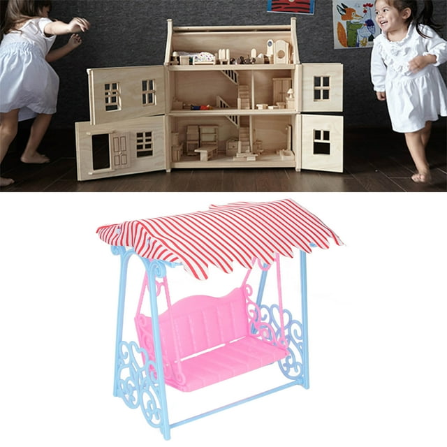 Juguete de Columpio en Miniatura, Modelo de Alta Simulación En Miniatura Swing Surface Borde Redonteado de Superficie Glasada para Amantes de la Artesanía para El Hogar