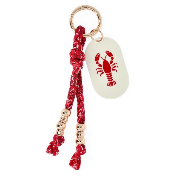 No Boundaries Women's Beach Icons Bag Charm, Red Bandana with Lobster Charm