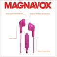 thumbnail image 7 of Magnavox MHP4820M-PK Gummy Earbuds with Microphone in Pink | Available in Pink, Purple, White, Black, & Blue | Earbuds Gummy | Extra Value Comfort Stereo Earbuds | Durable Rubberized Cable |, 7 of 7