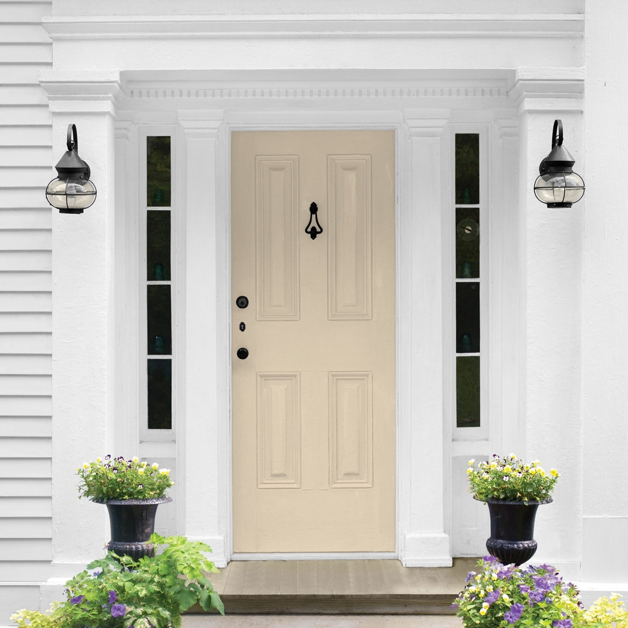 Glidden One Coat Seriously Sand / Beige Semi-Gloss Exterior Paint with Primer, 5 Gallon