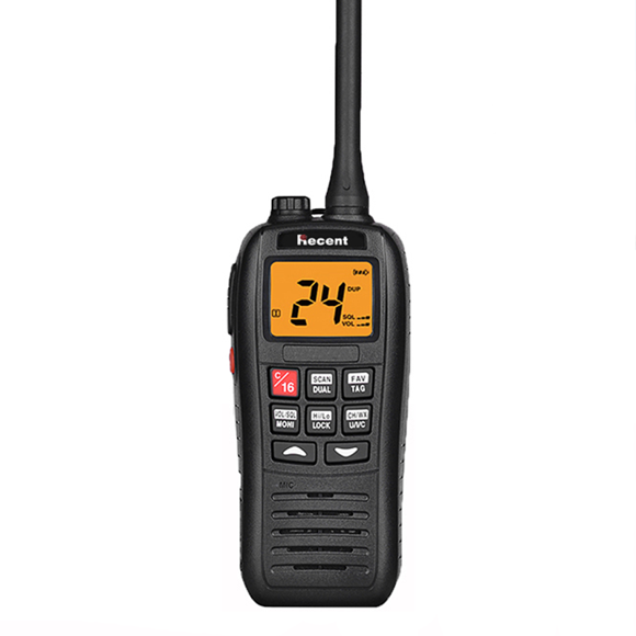 Radio Marino Portátil VHF Recent RS-37M (156.000-161.450 MHz), Flotante, Estación de Radio de Alta Frecuencia para Uso Marítimo