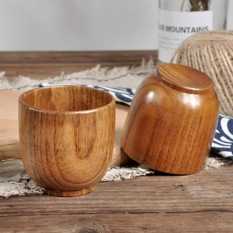 200ML Wooden Espresso Coffee Cup Jujube Wood Milk Mug+Spoon+cup saucer Set