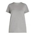 thumbnail image 5 of Time and Tru Women's Cotton Crewneck Tee with Short Sleeves, Size XS-XXXL, 5 of 5