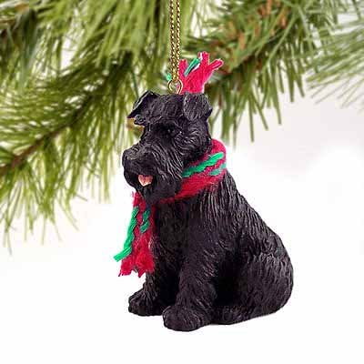Conversation Concepts Schnauzer Tiny Miniature One Christmas Ornament Black Uncropped - Delightful!