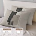 thumbnail image 6 of Abstract Art 4 Piece Bedding Set, Black Brown Geometric Striped Color Block Modern California King Size Duvet Cover Set with Zipper Closure & Corner Ties Soft Breathable Comforter Cover for Bedroom, 6 of 9