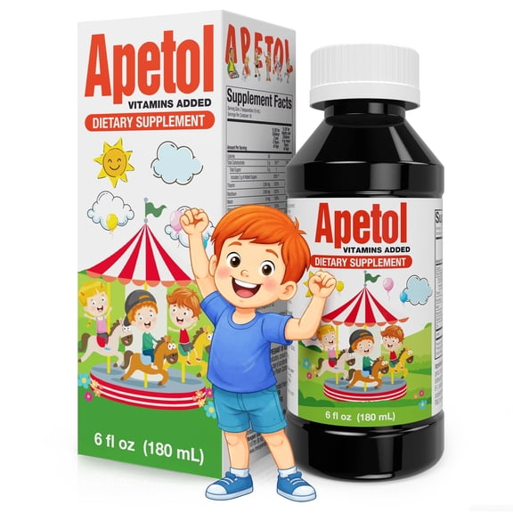 Apetol Appetite Booster for Kids & Adults | Liquid Multivitamin Syrup with Zinc & Vitamin B Complex | 1-Pack