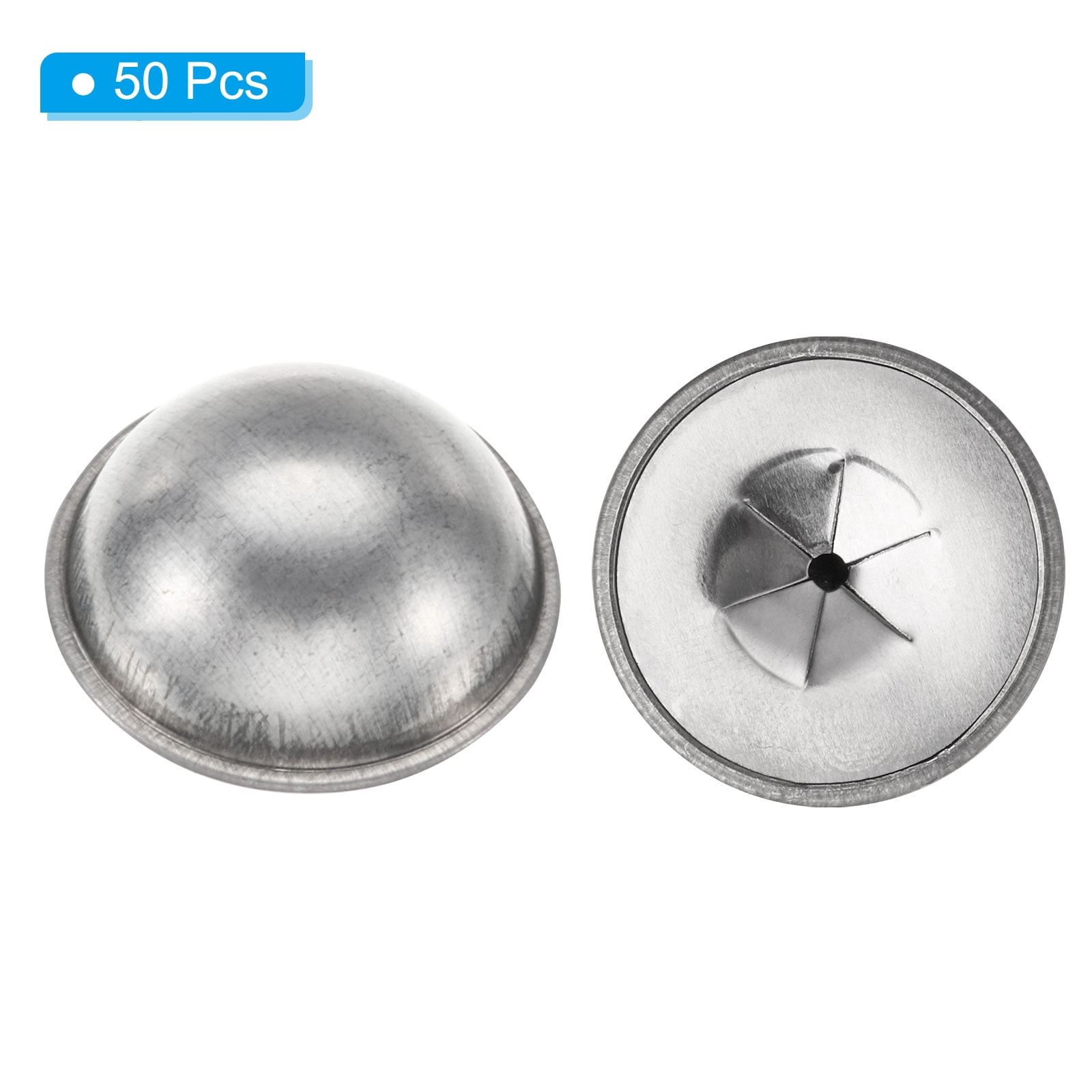 30mm Insulation Dome Caps, 50pcs Insulation Cap Washers Galvanized Iron Insulation Pins Cap Washers Flat, Silvery