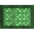 thumbnail image 1 of Ahgly Company Indoor Rectangle Oriental Emerald Green Industrial Area Rugs, 4' x 6', 1 of 4