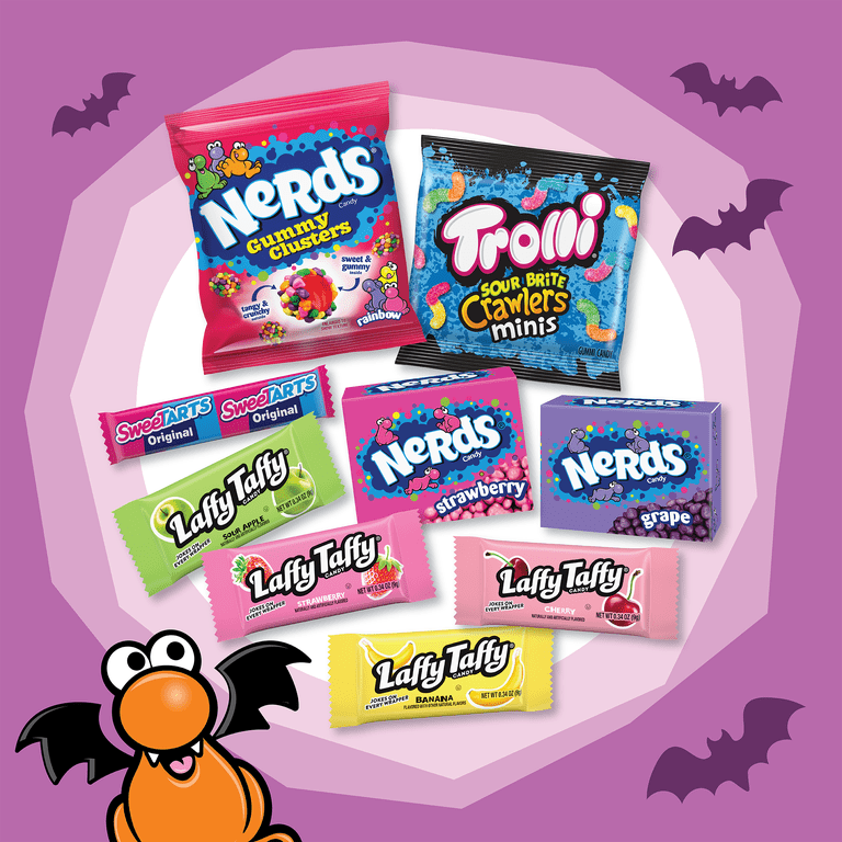 Halloween Core Winners Trick-or-Treat Variety Bag, Nerds Gummy