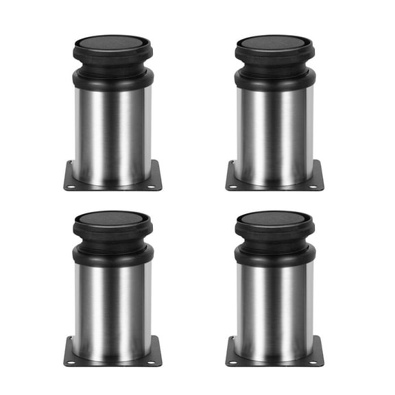 Raindrops 4Pcs Furniture Stainless Steel Support Feet Adjustable Metal Cabinet Legs 8x6.3in