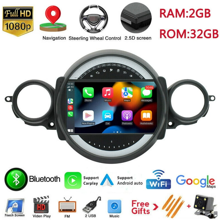 High-Performance Android Car Play GPS Navigation Stereo for BMW Mini Cooper R56 R60 2007-2013 Model, Perfect Upgrade for Infotainment and Driving Experience