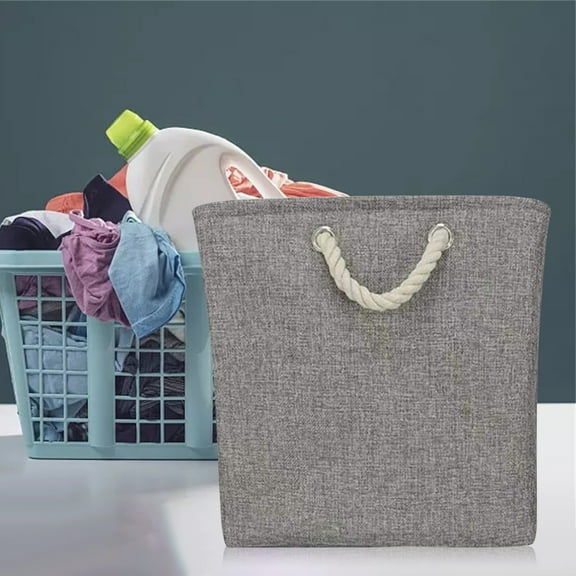 Vikakiooze 2023 Linen Storage Basket Portable Large-capacity Storage Basket Skin Care Products Foldable Sundries