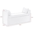 thumbnail image 7 of Yazmin  Bench  Dark  Gray Linen  Upholstered  Piping  Details, 7 of 7