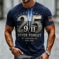 thumbnail image 5 of Xneal 911 25th Anniversary T-Shirt Casual Never Forget 911 Print Short Sleeve Multicolor Shirts for Men Size 4XL, 5 of 6
