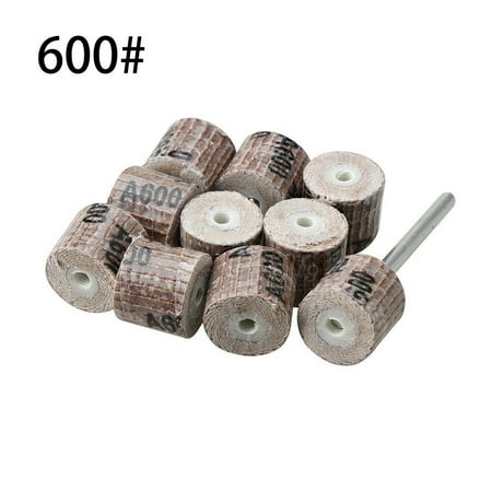 

10Pcs 12mm Flap Wheel Sandpaper Sanding Disc For Rotary Tool 80-600 Grit