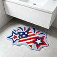thumbnail image 4 of American Flag Stars Bathroom Rugs, 16" x 24" Soft and Absorbent Tufted 4th of July Rug Non Slip Washable, Patriotic Bathroom Decor Bath Mat Holiday Decorations,E, 4 of 7