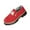 #025-Red, variant on Yusimy Women's Fashionable Casual Retro Suede Loafers - Round Toe Side Zipper Chunky Mid Heel Shoes with Vintage-Inspired Style for Everyday Comfort