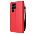 thumbnail image 4 of Tarise for Samsung Galaxy S21 Ultra Case, Galaxy S21 Ultra Wallet Case, Business Simple PU Leather Detachable Wrist Strap Women Men Flip Phone Case Cover for Samsung S21 Ultra 5G (6.8 inch), Red, 4 of 6