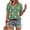 Green, variant on Boho Tops for Women Summer Casual Vintage Printed V Neck Blouses Puff Short Sleeve Shirt Tie Front Beach Vacation Fashion Clothing