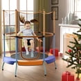 thumbnail image 5 of Aimee Lii 48" Toddler Trampoline with Safety Enclosure Net, Large Trampoline for Backyards, Outdoor Kids Trampoline-Orange, 5 of 10