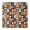 Halloween Icons Collage, variant on Halloween Icons Pattern Square Fitted Tablecloth with Elastic Edge,Square Table Cover,Washable Elastic Table Cover for Home Kitchen Party Decor 34"x34"