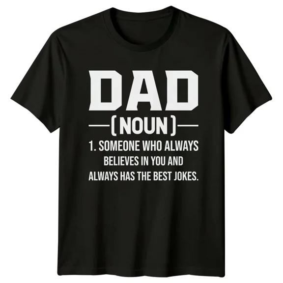 Dad Noun Best Jokes T-Shirt, Fathers Day Gift, Mens/Womens