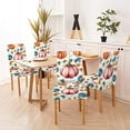 thumbnail image 4 of Fall Chair Covers for Dining Room Set of 4 Autumn Pumpkin Spandex Stretch Dining Room Chair Cover Removable Washable Kitchen Parsons Chair Covers Seat Slipcovers, 4 of 6