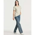 thumbnail image 5 of Real Essentials 4 Pack: Women's Classic-Fit Cotton Short-Sleeve V-Neck T-Shirt (Available in Plus Size), 5 of 6