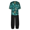 thumbnail image 5 of Nrmvnmi Women's Summer 2 Piece Outfits Casual Floral Prints Short Sleeve Pajama Tops Wide Leg Pants Lounge Sets Tracksuits Mothers Day Gifts, 5 of 5