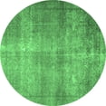 thumbnail image 1 of Ahgly Company Indoor Round Persian Emerald Green Traditional Area Rugs, 7' Round, 1 of 4
