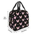 thumbnail image 2 of KLL Gradient Butterfly Print Insulated Lunch Bag Women, Reusable Cute Tote Lunch Box for Adult & Men, Leakproof Cooler Lunch Bags for Work Office Travel Picnic, 2 of 5