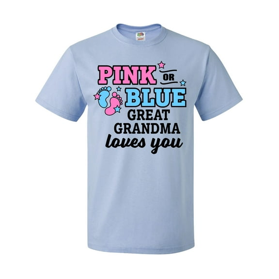 Inktastic Pink or Blue Great Grandma Loves You T-Shirt