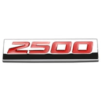 DNA Motoring EM-AS-2500-RD METAL GRILL TRUNK EMBLEM DECAL LOGO TRIM BADGE POLISHED RED LETTERING 2500