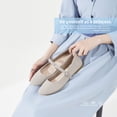 thumbnail image 6 of Obtaom Mary Jane Flat Shoes Round Toe Ballet Flats for Women Dressy Fabric Business Flats Comfortable Classic Strap Flats for Office(Khaki，US7), 6 of 7
