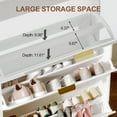 thumbnail image 6 of Wave Shoe Cabinet Slim Entryway Shoe Storage Organizer with 2 Flip Drawers,Slim Fluted Shoe Storage Organizer Fluted Texture Design, and Sturdy Metal Frame for Living Room, Bedroom, or Apartment, 6 of 7