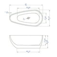 thumbnail image 2 of ALFI brand AB8862 59 inch Black & White Oval Acrylic Free Standing Soaking Bathtub, 2 of 6