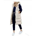 thumbnail image 1 of Veste Longue Sans Manches à Capuche pour Femmes Filles Automne Hiver, 1 of 2