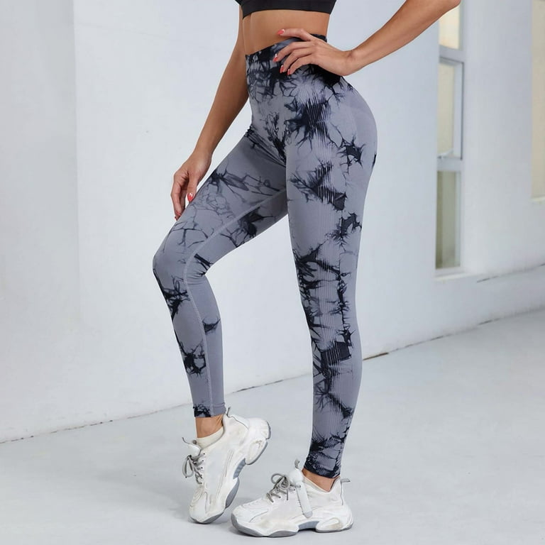 Seamless Leggings for Women Tie Dyed Fitness Peach Lifting