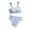 P314 White, variant on Tfken Swimsuit Set Outfits For Teen Girls Summer Swim Beach 2 Piece Swimming Bikini Vest With Trunks Set Swimwear Quick Dry Ocean Print Chlid Breathable Bathing Suits Size 10-11 Years White