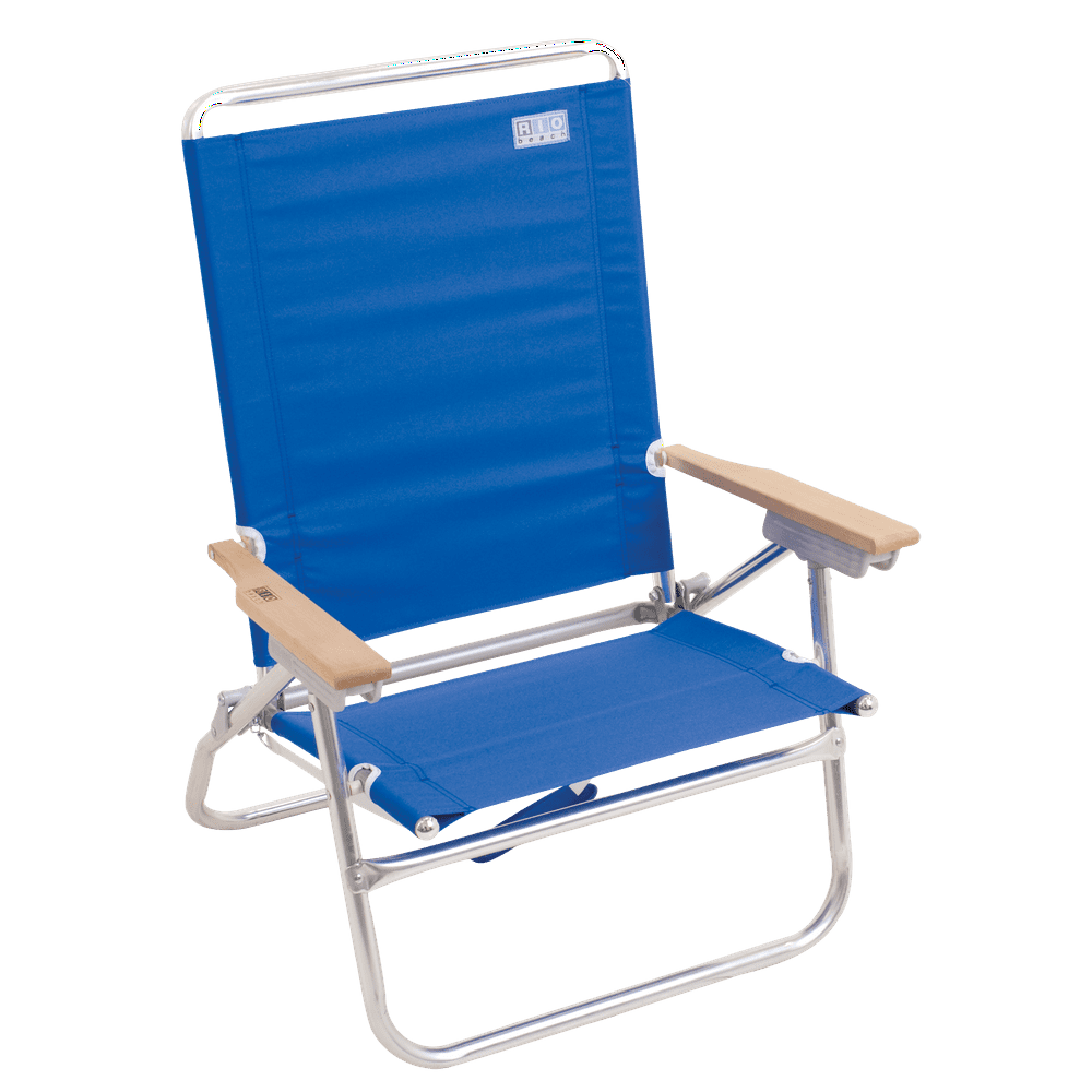 RIO Beach 4-Position Easy In-Easy Out Beach Chair - Blue - Walmart.com ...