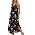 thumbnail image 4 of DailyTrove Women's Strappy Floral Print Maxi Dress, Romantic Outerwear for Summer Garden Parties Date Nights, 4 of 6