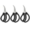 thumbnail image 3 of LIFKOME 3Pcs Seafood Scissors for Lobster Shear with Curved Ergonomic Non-slip Handle 15x10x1in Stainless Steel Shear, 3 of 8